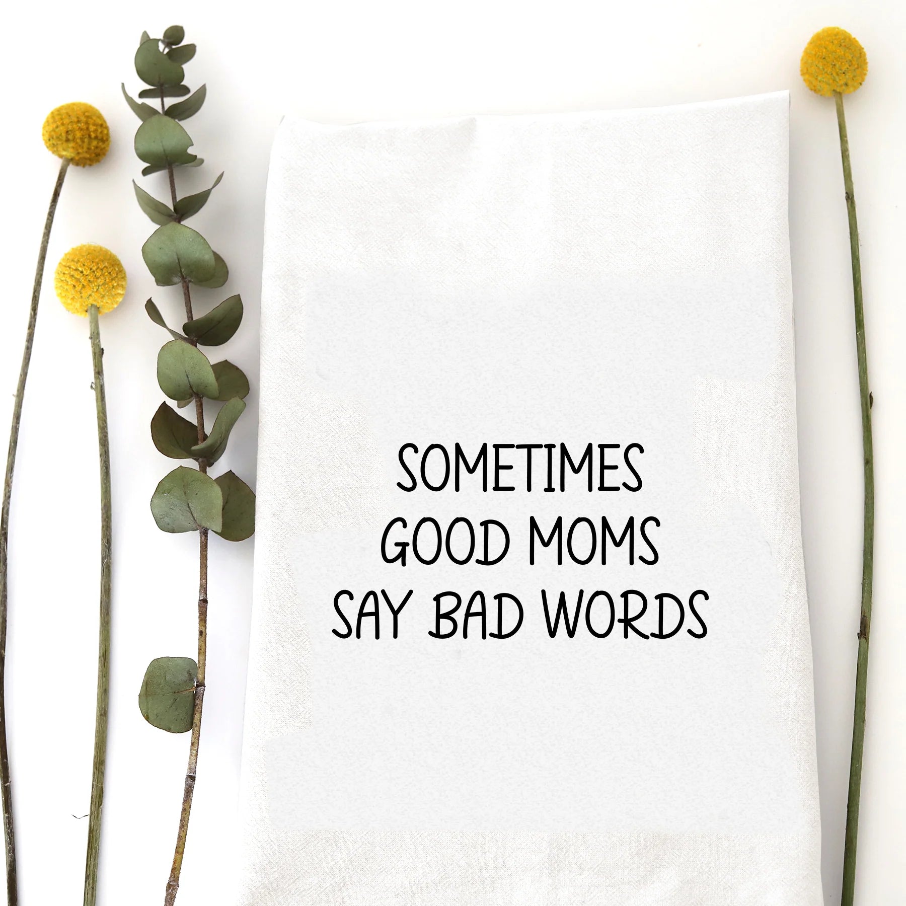 Bad Words Tea Towel - Zinnias Gift Boutique