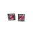 Sparkle Square Pink Mini Post Earrings - Zinnias Gift Boutique