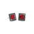 Sparkle Square Red Mini Post Earrings - Zinnias Gift Boutique