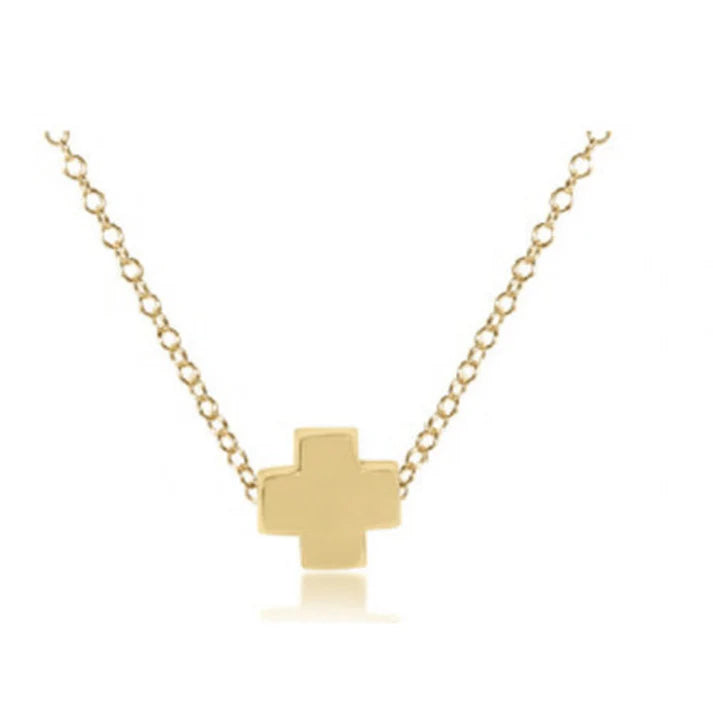 14&quot; Necklace Gold - Signature Cross Gold - Zinnias Gift Boutique