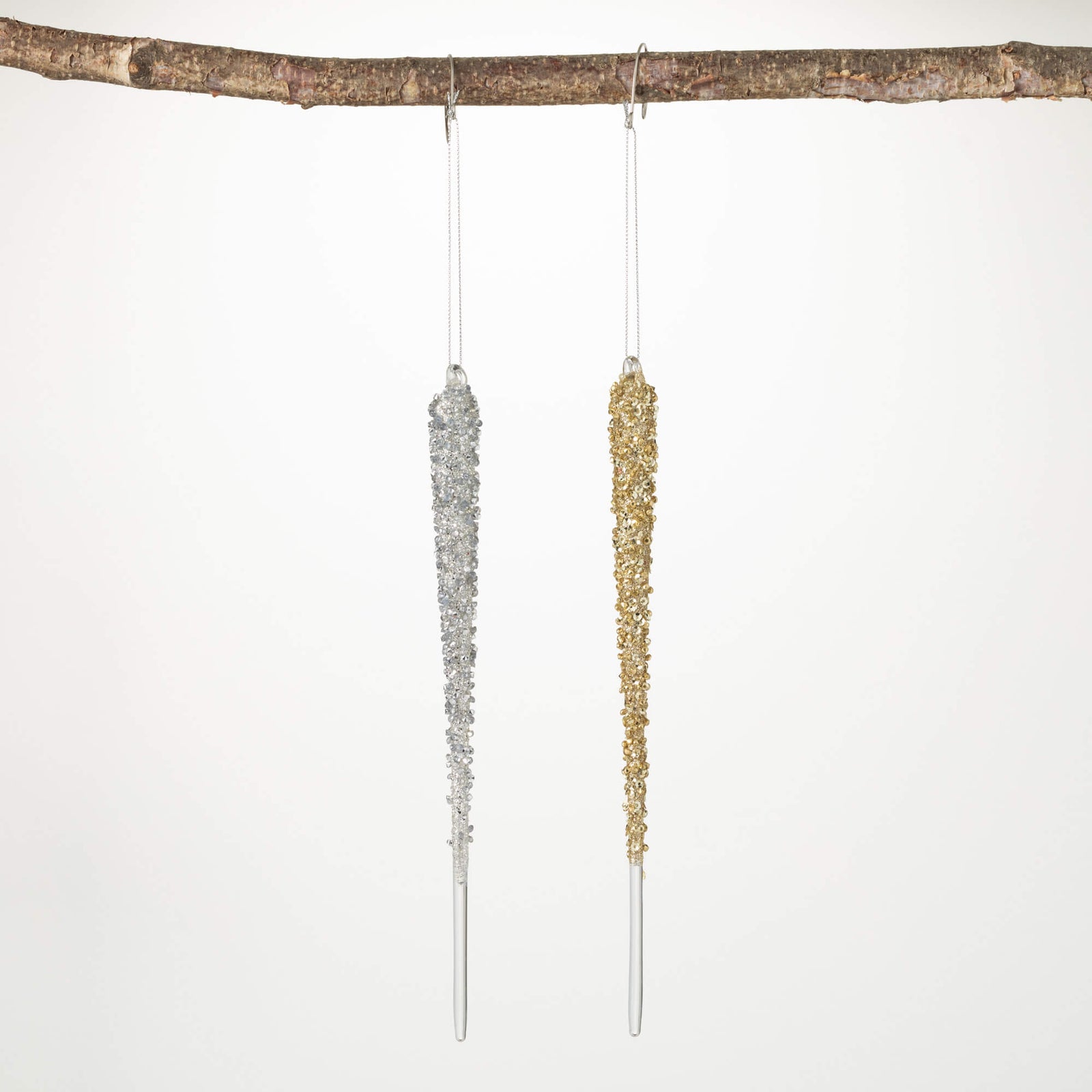 ICICLE ORN Glass - Zinnias Gift Boutique