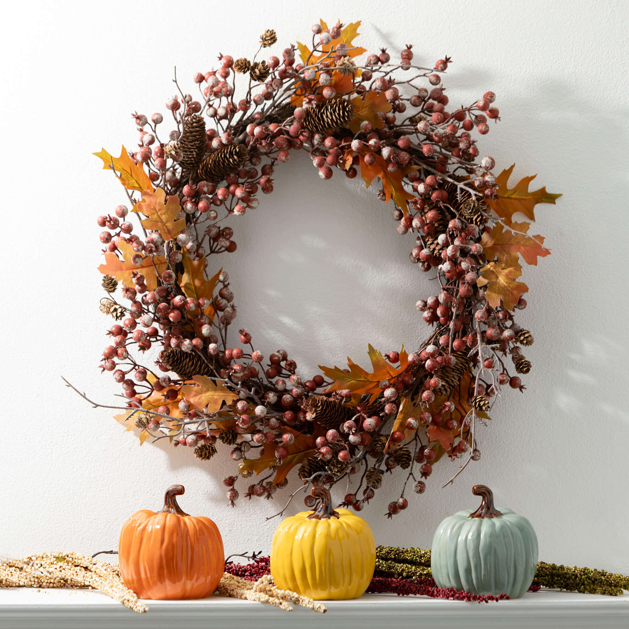 Colored Stoneware Pumpkin - Zinnias Gift Boutique