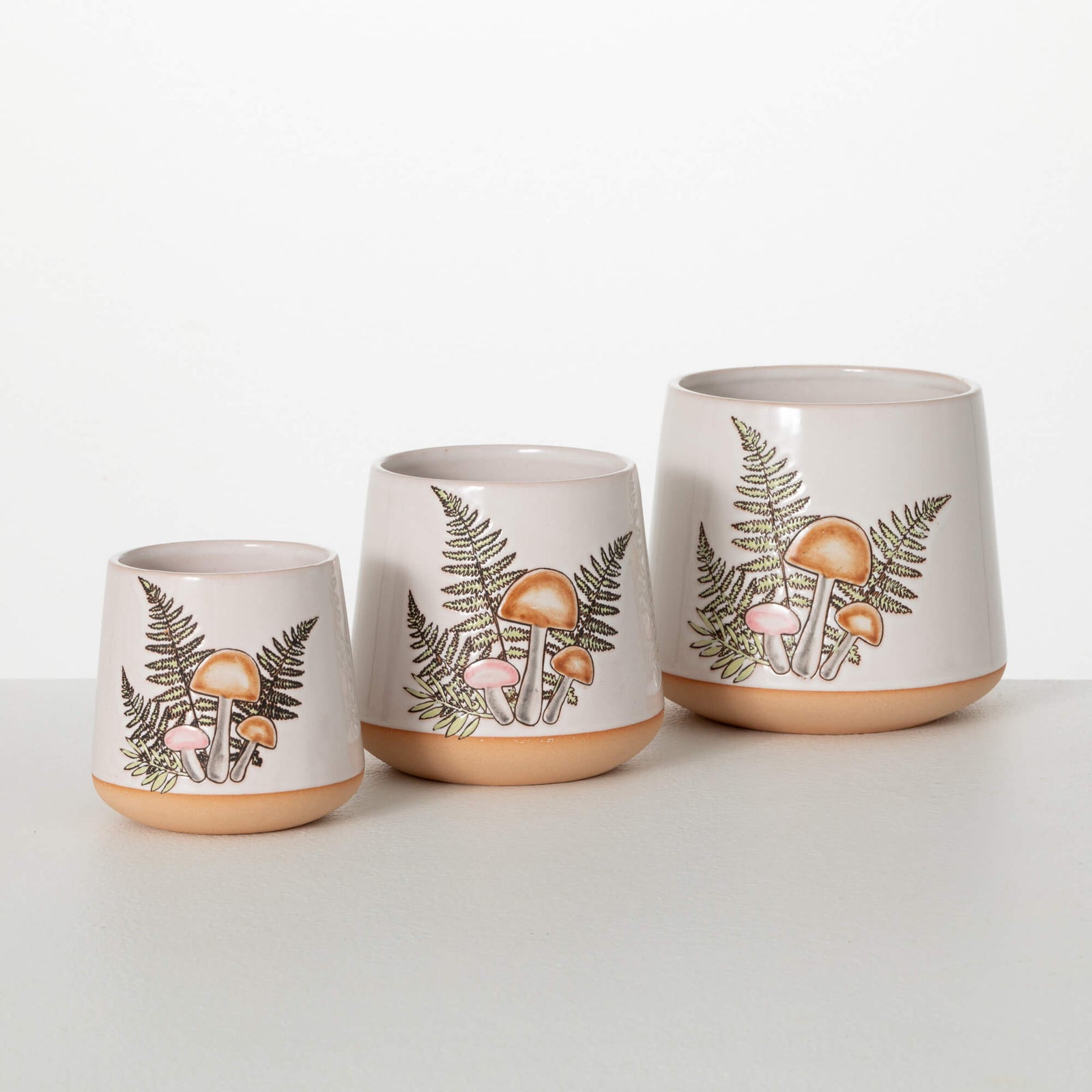 FORAGED MUSHROOM FERN PLANTERS - Zinnias Gift Boutique