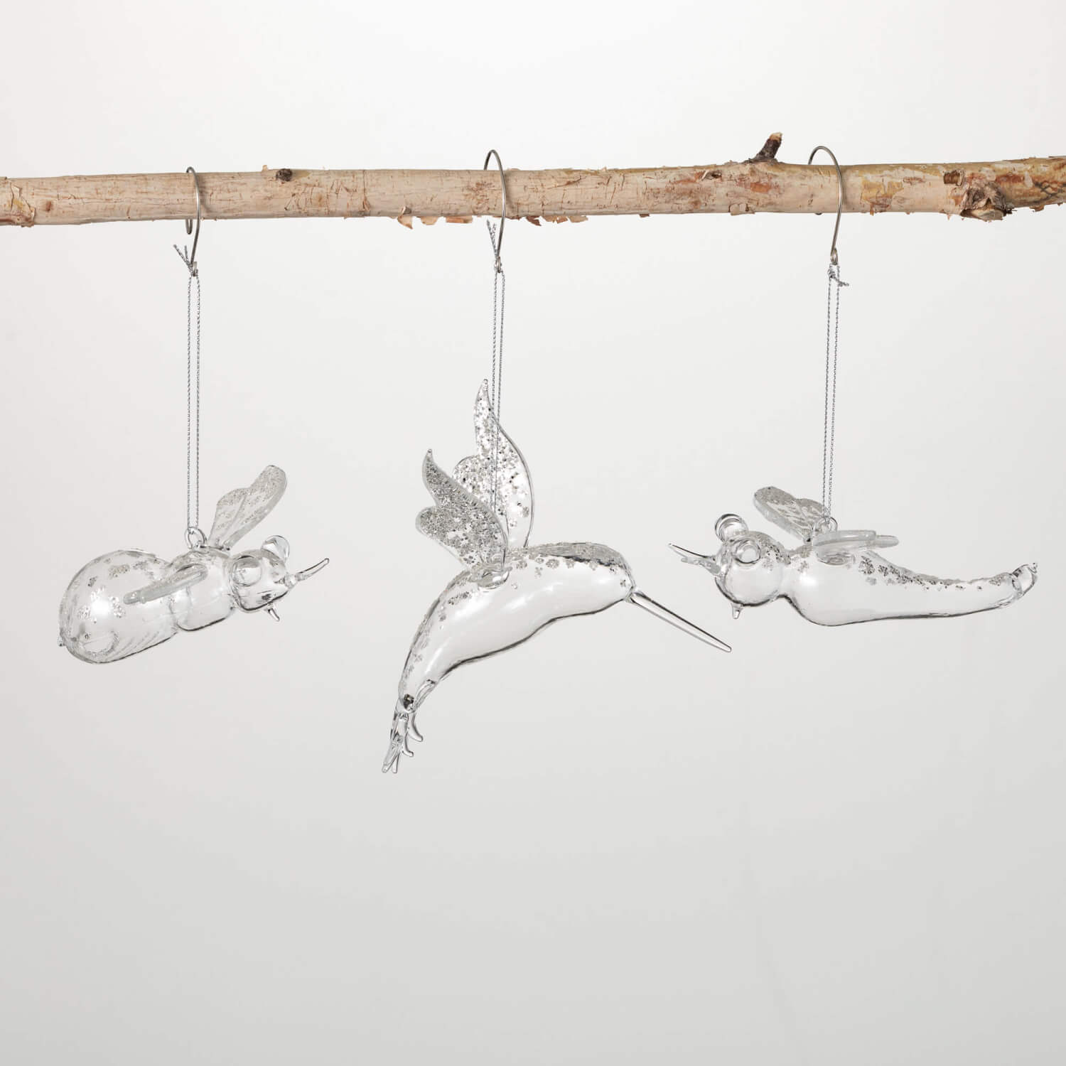 Blown Glass Orn BIRD BEE DRAGONFLY - Zinnias Gift Boutique