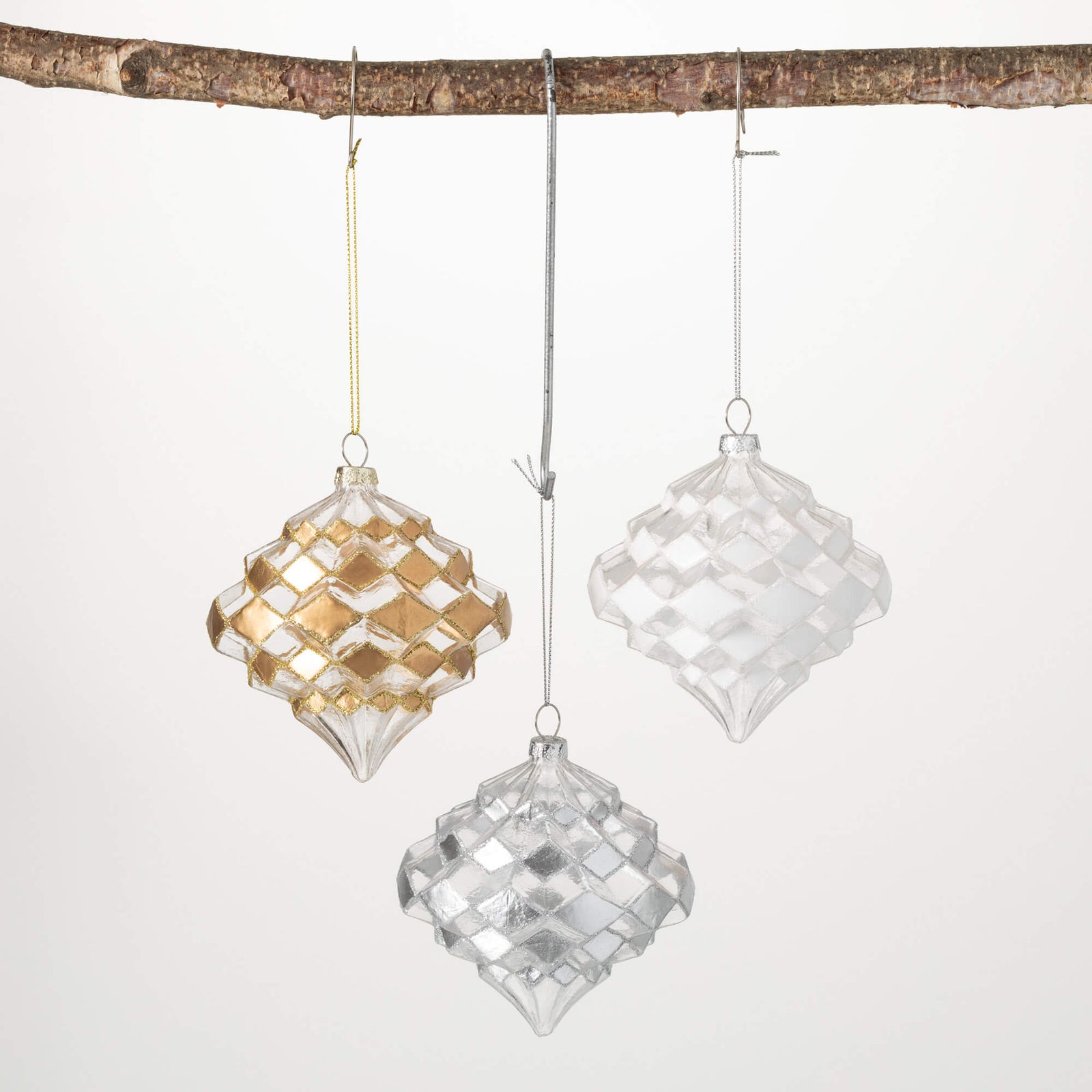 FACETED ORNAMENT Glass - Zinnias Gift Boutique