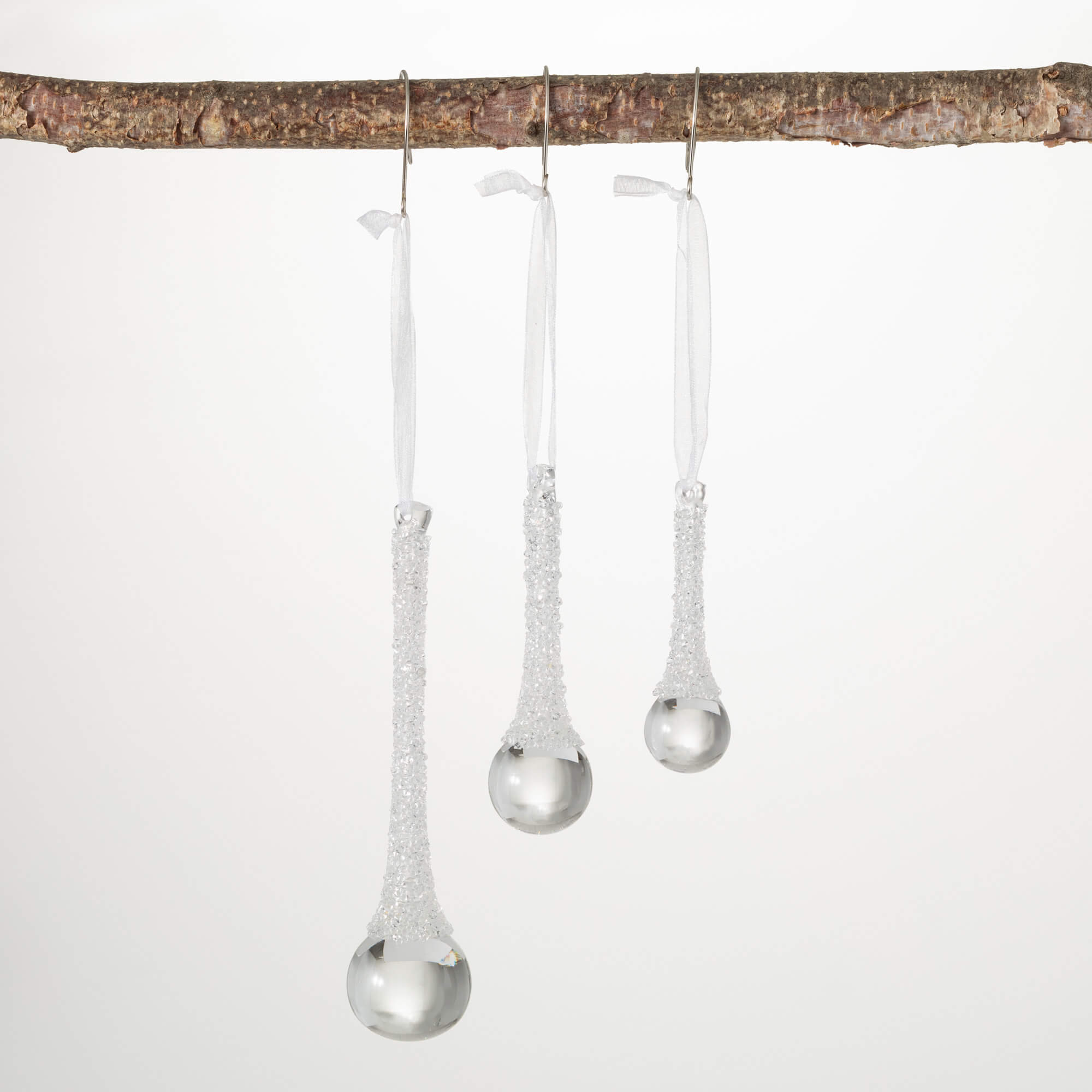 ICY GLASS DROP ORNAMENT - Zinnias Gift Boutique