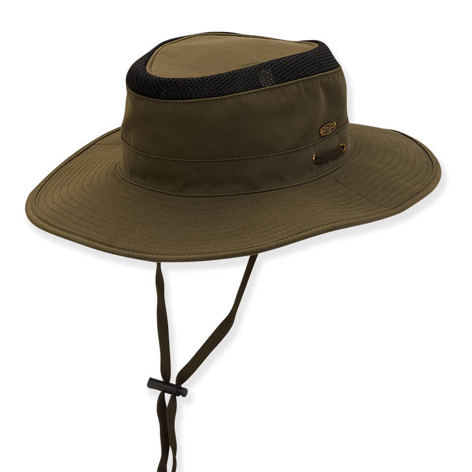 Light grey Valette Nylon Floppy hat by Sun N Sand with a wide brim and soft fabric, perfect for sun protection and casual style.