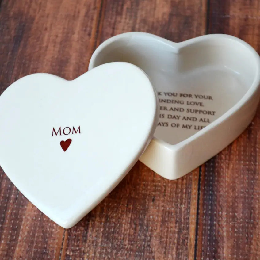 Mom Heart Keepsake Box - Zinnias Gift Boutique