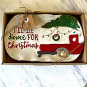 I&#39;ll be home for christmas tray - Zinnias Gift Boutique