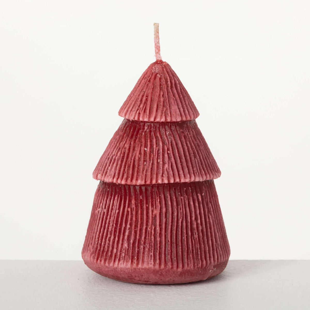 RED CHRISTMAS TREE CANDLE 3&quot; - Zinnias Gift Boutique