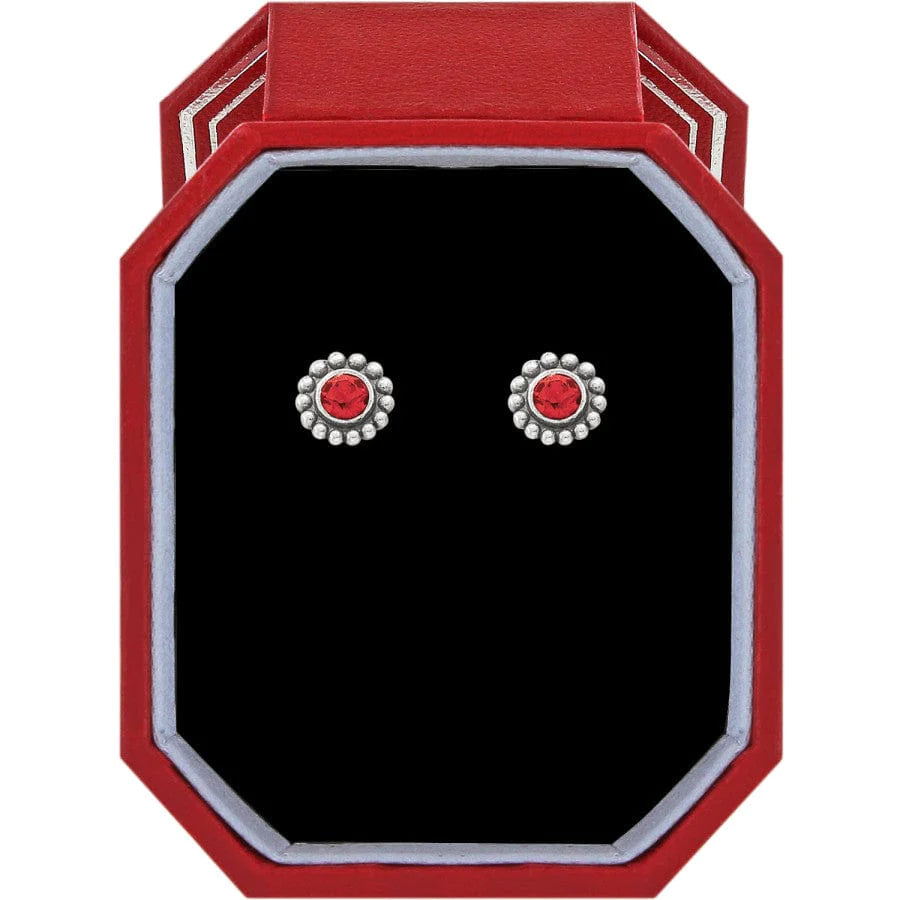 Twinkle Garnet Mini Post Earrings Gift Box - Zinnias Gift Boutique
