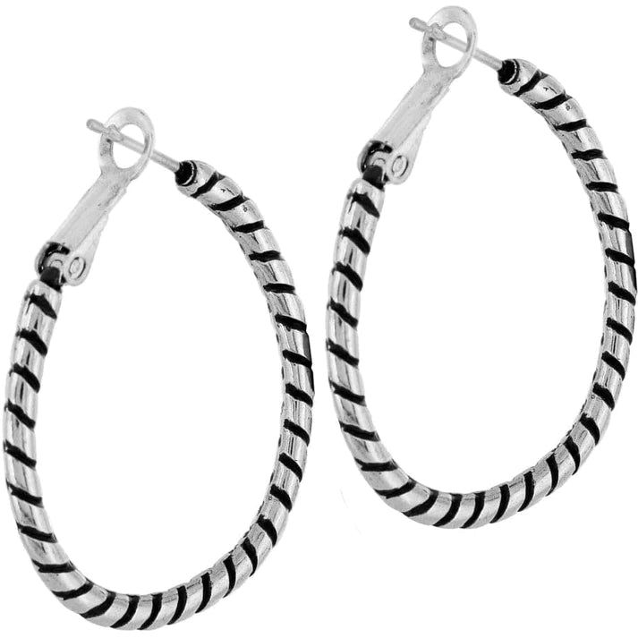 Sil Twist Oval Hoop Charm Earrings - Zinnias Gift Boutique