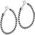 Sil Twist Oval Hoop Charm Earrings - Zinnias Gift Boutique