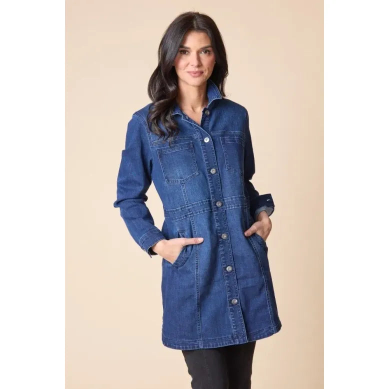 Stretch Denim City Jacket - Zinnias Gift Boutique
