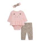 Leopard Bodysuit & Pant Set - Zinnias Gift Boutique