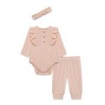 Pink eyelet pant set organic - Zinnias Gift Boutique