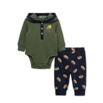 Football Bodysuit & Pant Set - Zinnias Gift Boutique