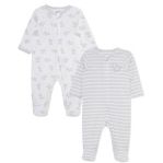 Soft Little Me Cuddly Puppies baby footie set with puppy print, cozy one-piece for infants, featuring a front zipper and footed design.