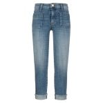 AMY CROP STRAIGHT LEG- ROLL UP & PATCH POCKET - Zinnias Gift Boutique