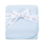 Blue White Texture Blanket - Zinnias Gift Boutique
