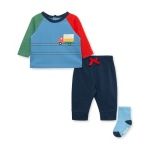 Baby and toddler Blue Truck jogger set by Little Me, featuring soft fabric and fun truck print for comfortable, playful wear.