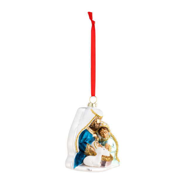 Blown Glass Holy Family Ornament - Zinnias Gift Boutique