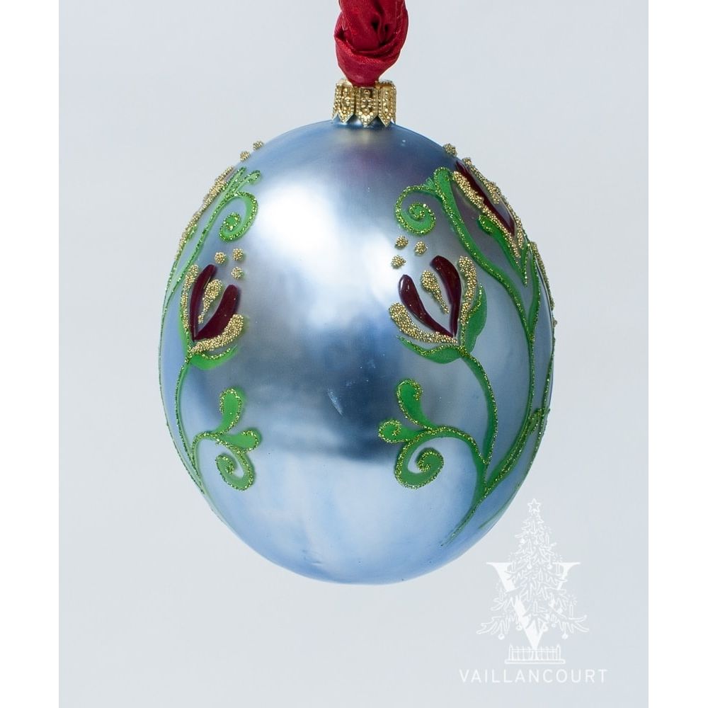 Jingle Balls Pearlized Santa in Red Holding Swag of Ornaments - Zinnias Gift Boutique