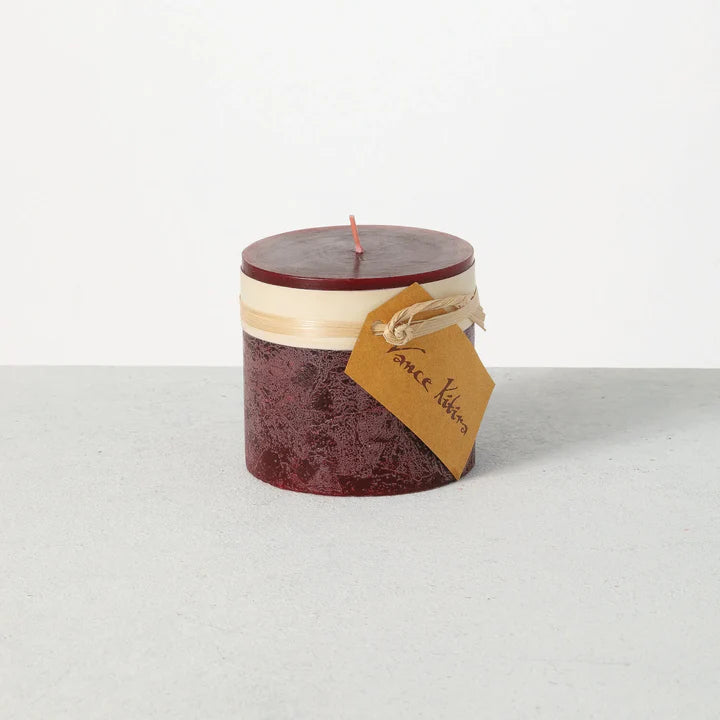 Timber Pillar Candle 3.25" - Zinnias Gift Boutique