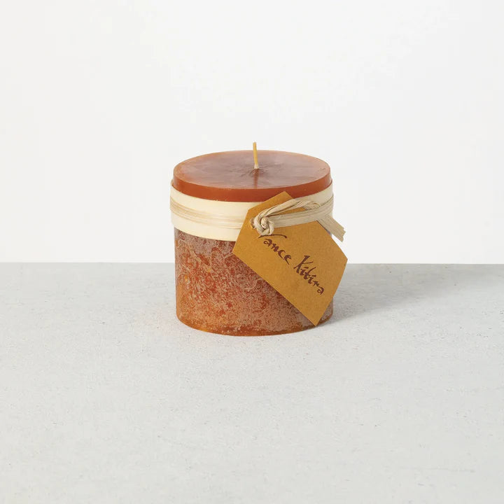 Timber Pillar Candle 3.25" - Zinnias Gift Boutique