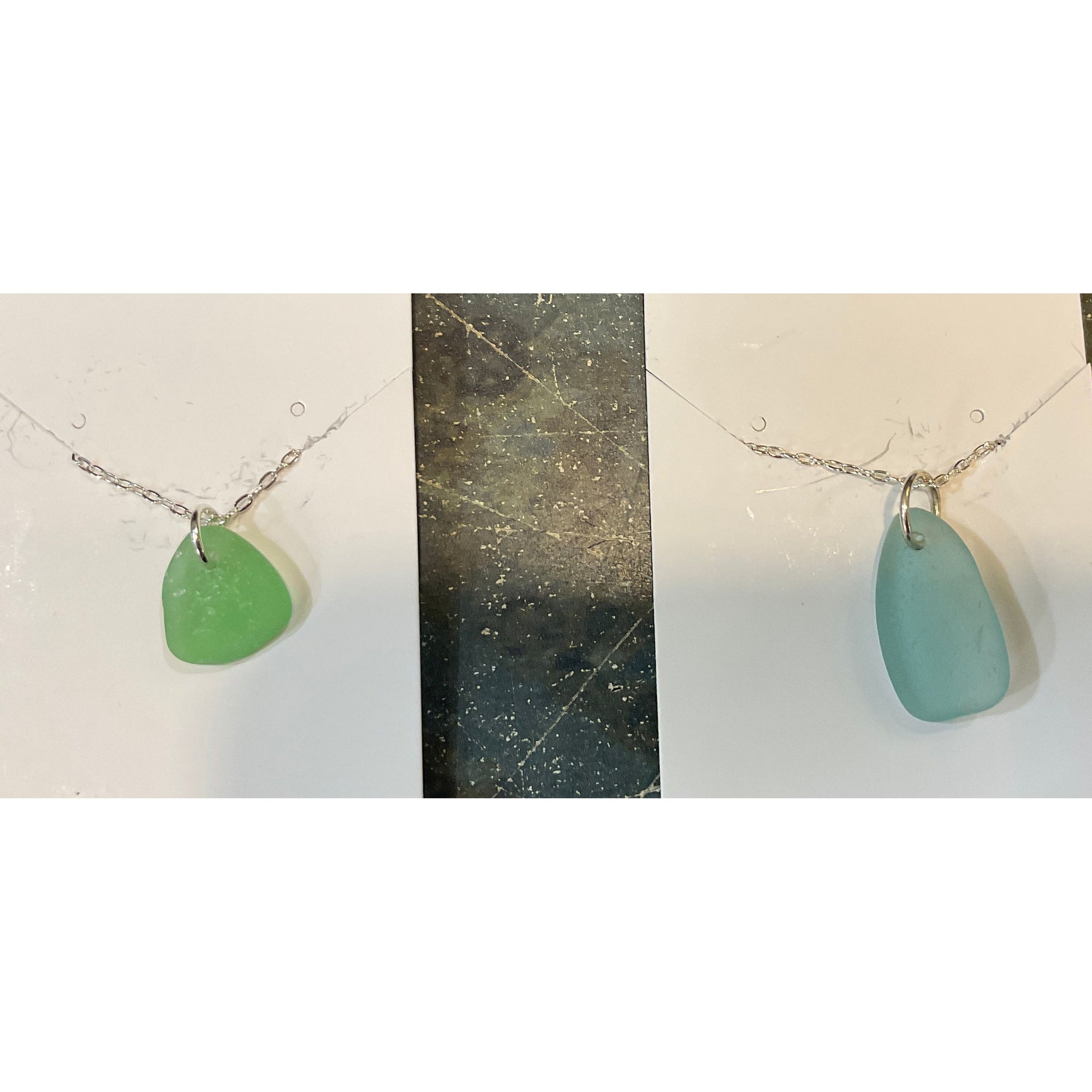 Sea Glass Necklace Local Artisan - Zinnias Gift Boutique
