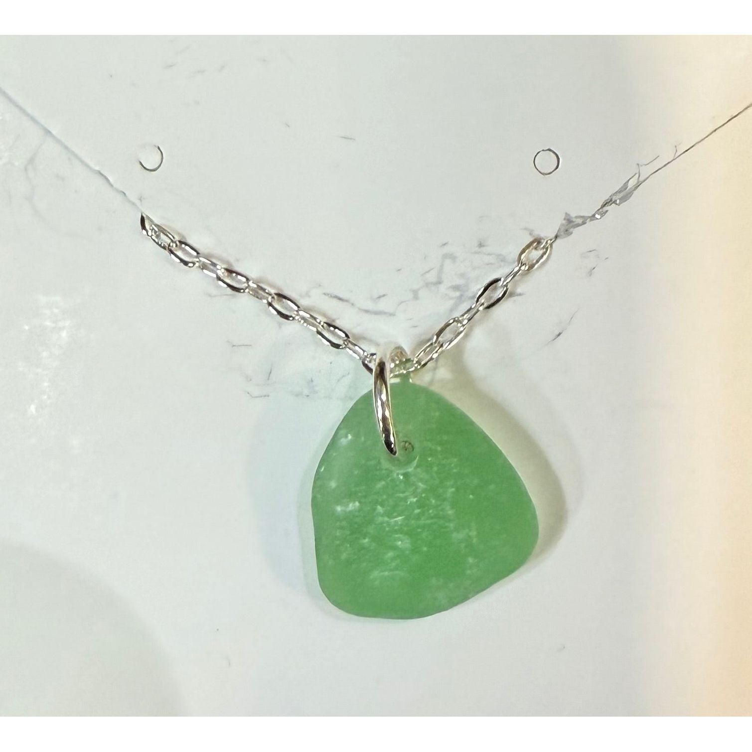 Sea Glass Necklace Local Artisan - Zinnias Gift Boutique