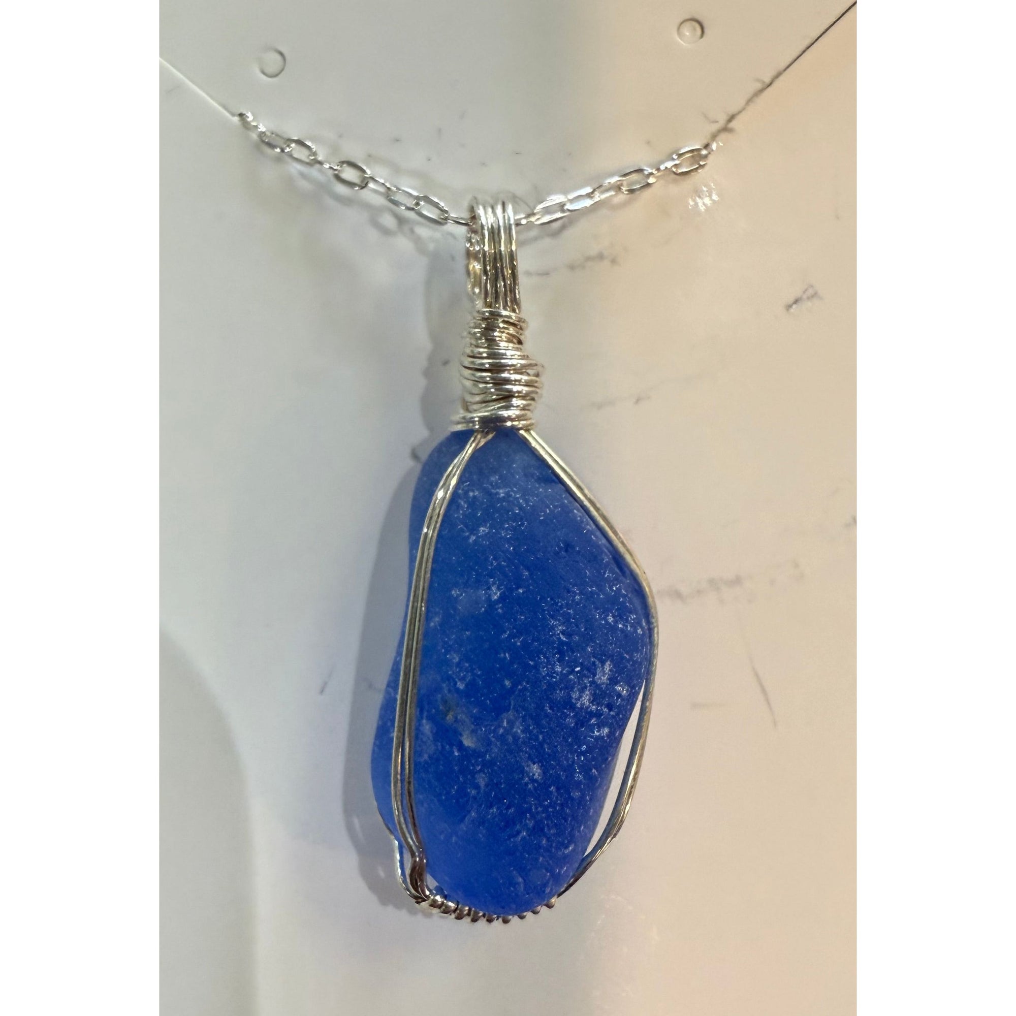 Sea Glass Necklace Local Artisan - Zinnias Gift Boutique