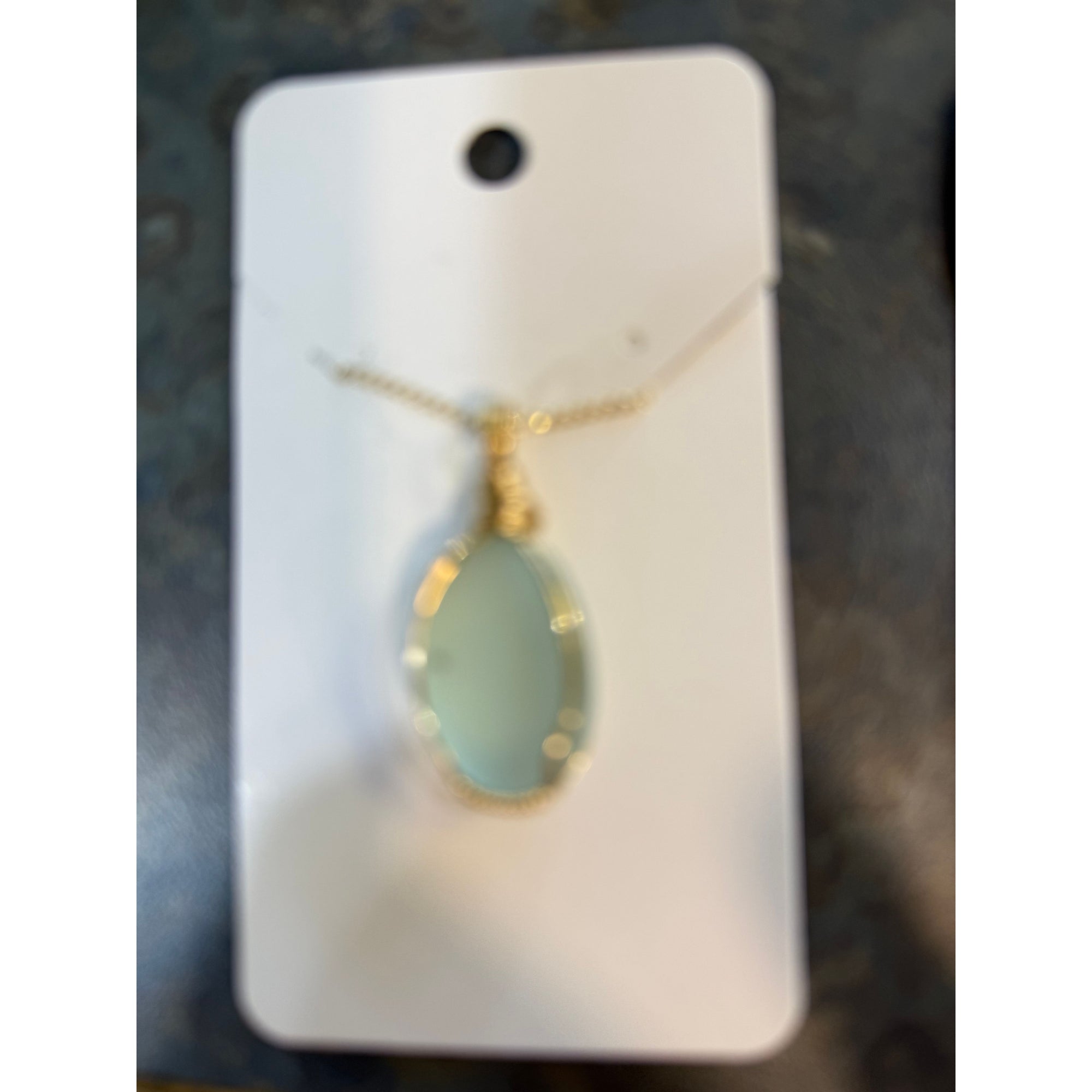 Sea Glass Necklace Local Artisan - Zinnias Gift Boutique