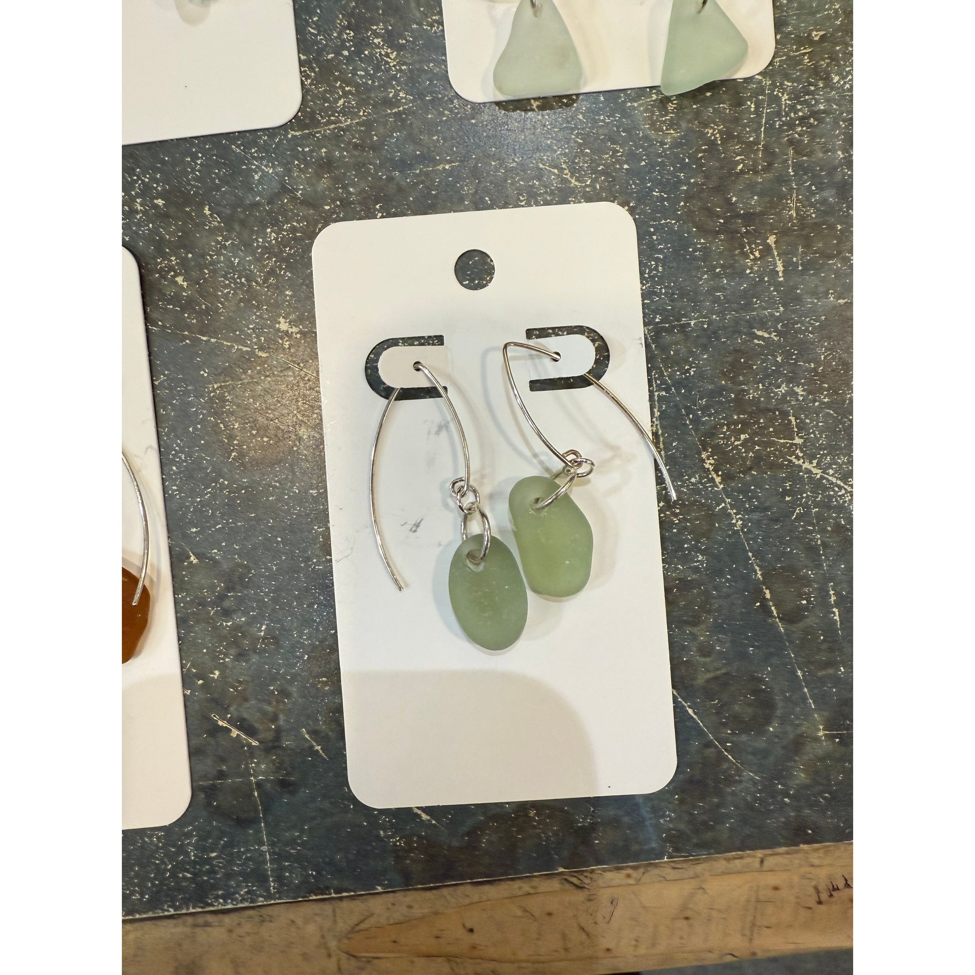 Sea Glass earring Local Artisan - Zinnias Gift Boutique