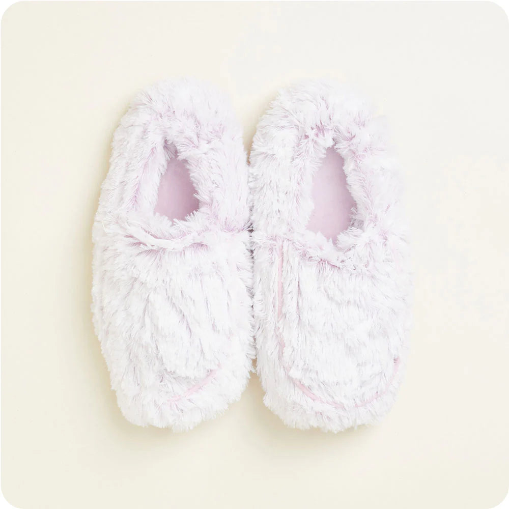 Gray Warmies Slippers by Warmies featuring a cozy marshmallow design for comfortable indoor wear.