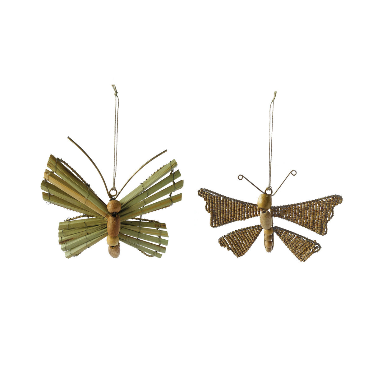 Mango/bamboo Butterfly Ornament