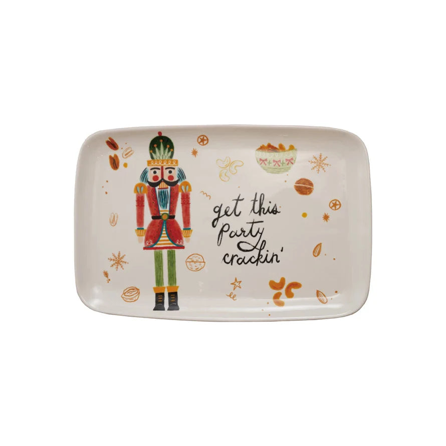 15"L Nutcracker Platter - Zinnias Gift Boutique