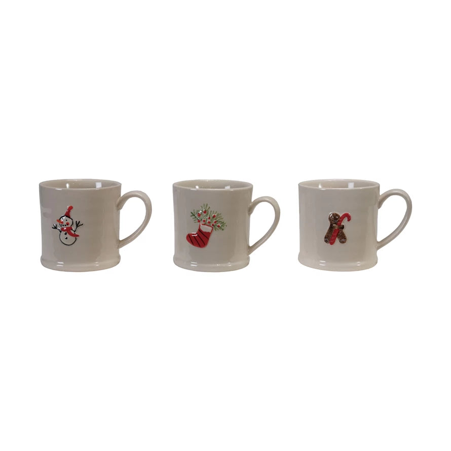 8 oz. Embossed Holiday Mug - Zinnias Gift Boutique