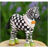 Patience Brewster Jambo Zelda Zebra Mini Ornament - Zinnias Gift Boutique