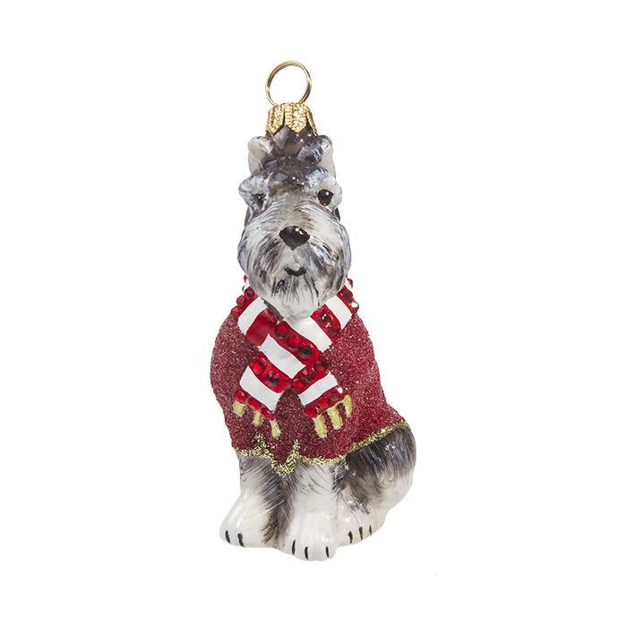 Shnauzer Red Sweater - Zinnias Gift Boutique