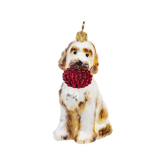 Goldendoodle with Frisbee Crystal - Zinnias Gift Boutique