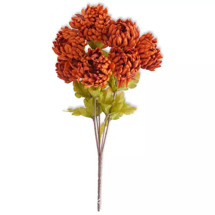 21 Inch Rust Ball Mum Bush 12 Stems per Bush - Zinnias Gift Boutique