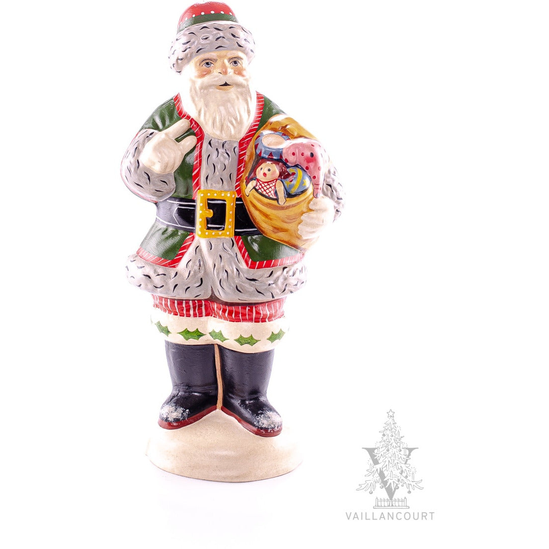 Santa with Pink Elephant Toy - Zinnias Gift Boutique