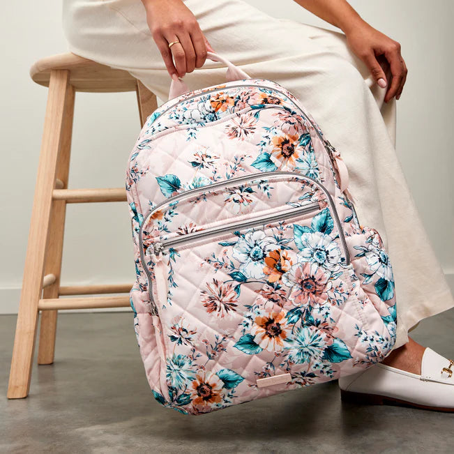 Campus Backpack - Peach Blossom Bouquet - Zinnias Gift Boutique