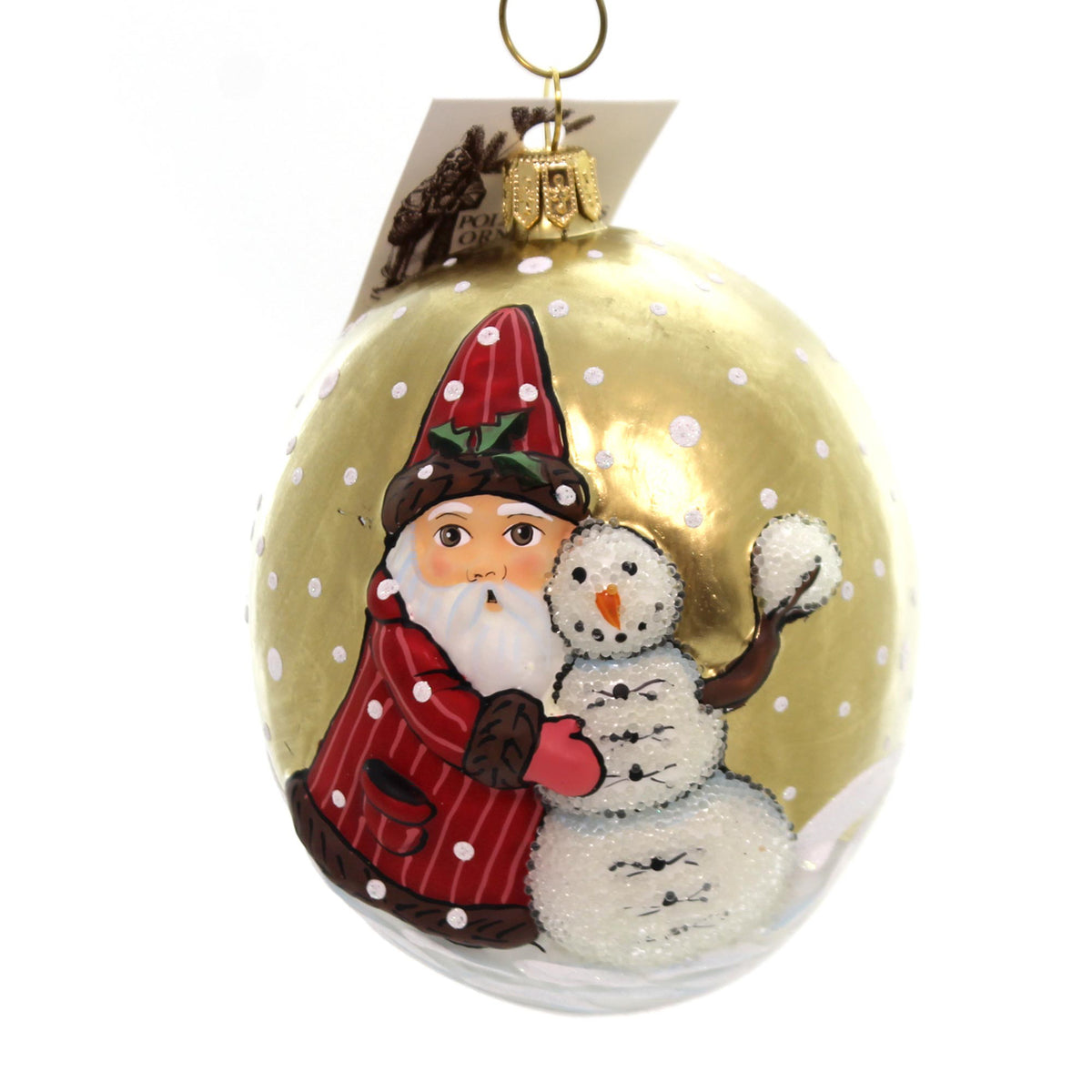 &quot;Jingle Balls&quot; Santa with Snowman - Zinnias Gift Boutique