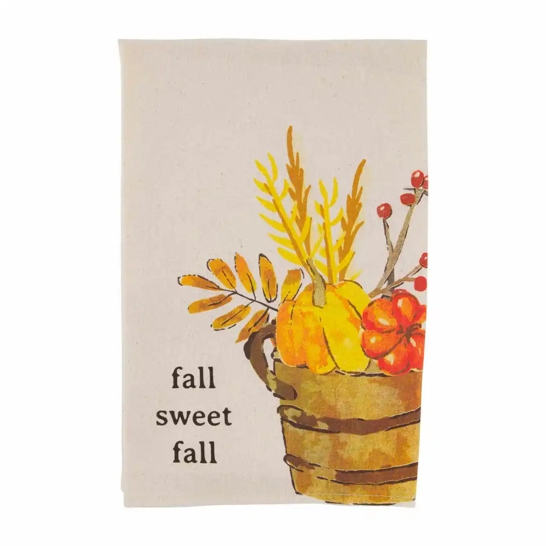 Fall Flour Sack Towel - Zinnias Gift Boutique
