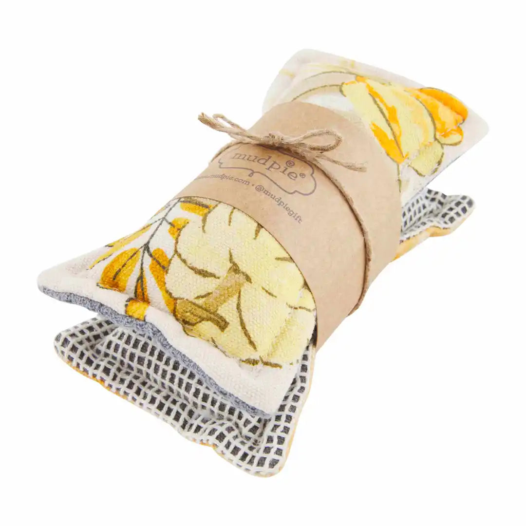 Gray Check Fabric Sponge set - Zinnias Gift Boutique