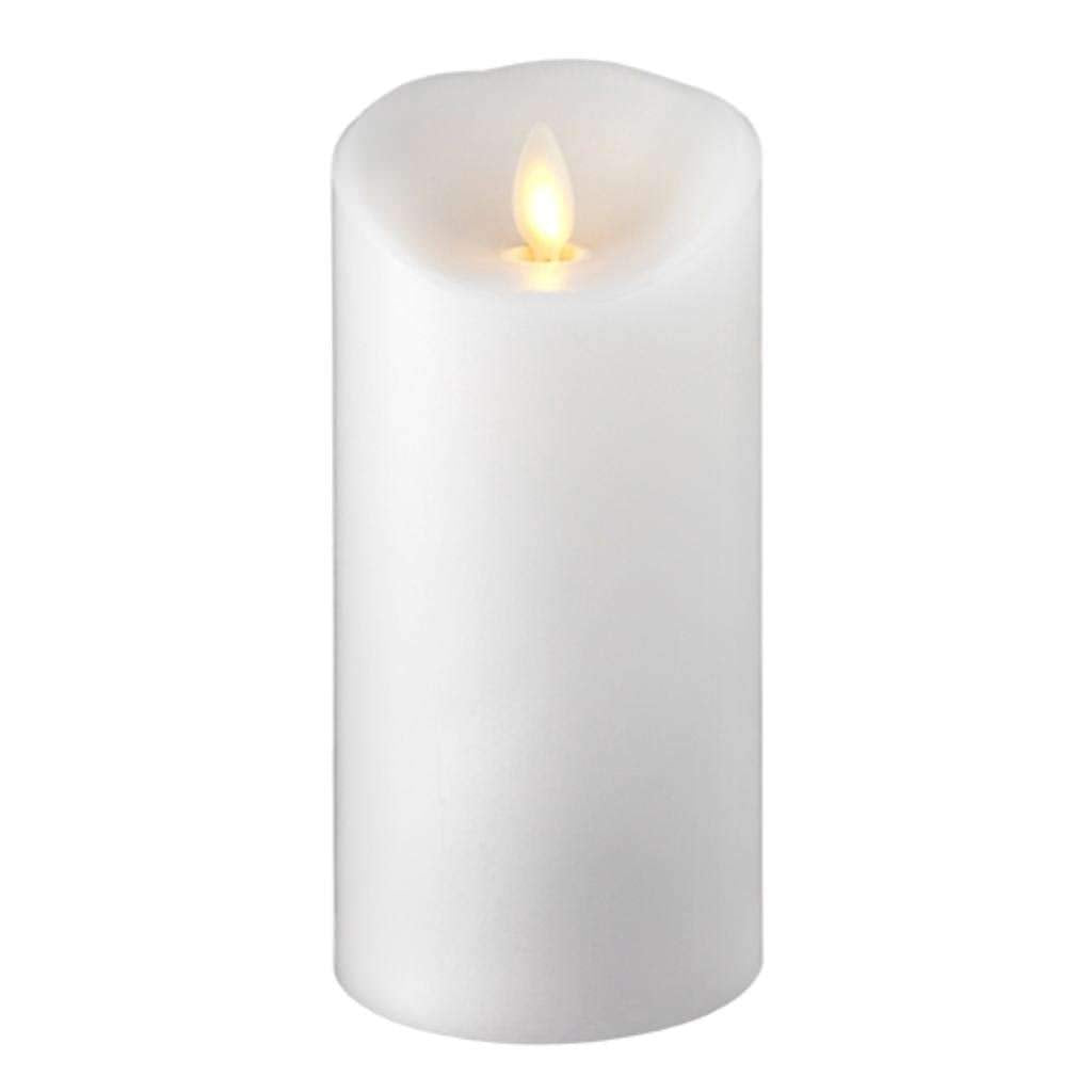 3&quot;x9&quot; White Pillar Candle flameless - Zinnias Gift Boutique