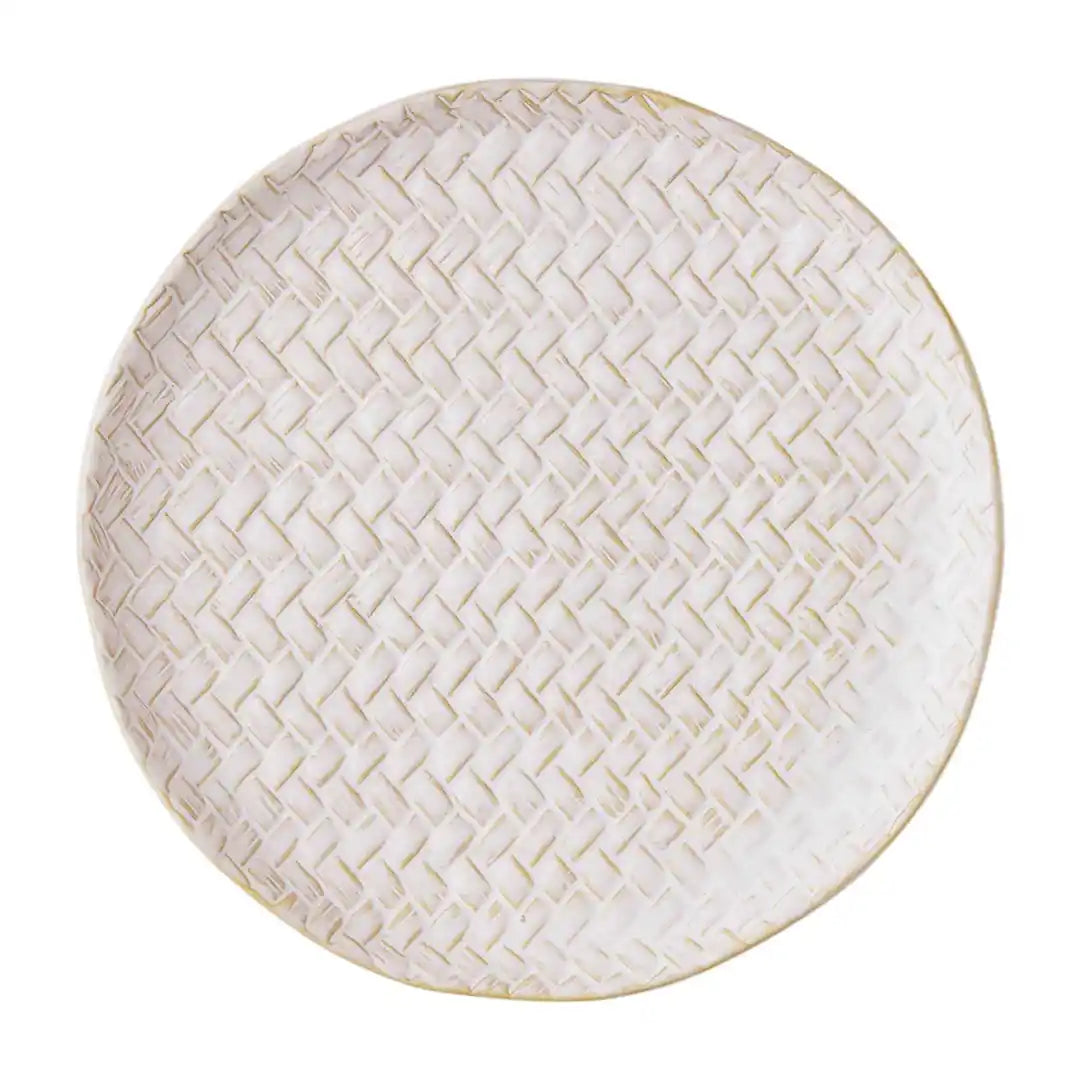 Basket Weave Salad Plate - Zinnias Gift Boutique