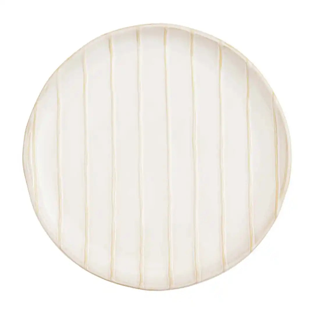 Lines Stoneware Salad Plate - Zinnias Gift Boutique
